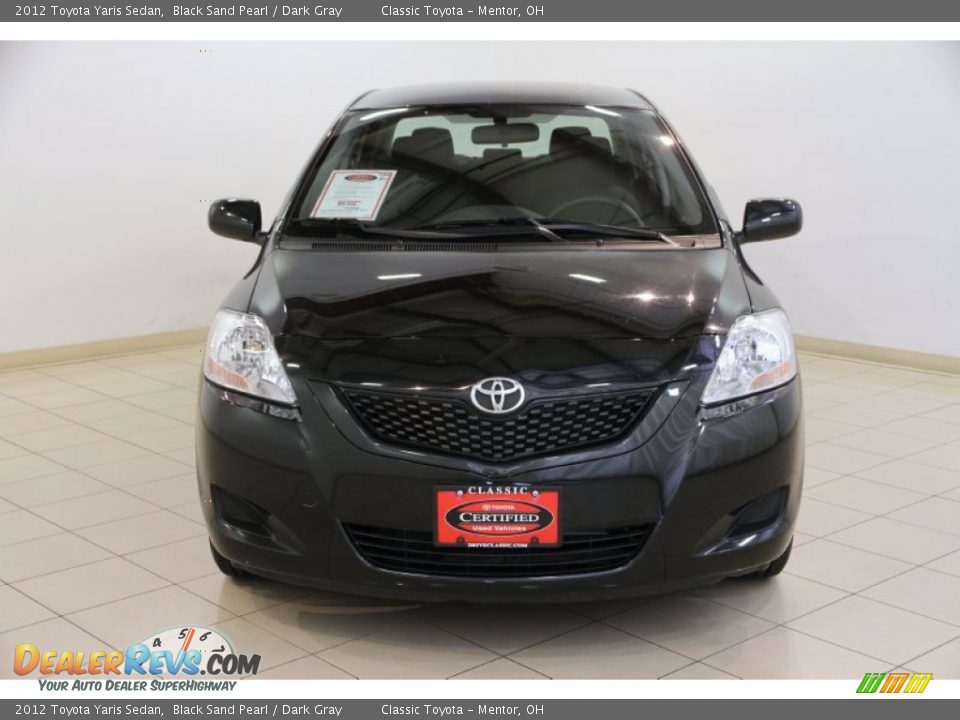 2012 Toyota Yaris Sedan Black Sand Pearl / Dark Gray Photo #2