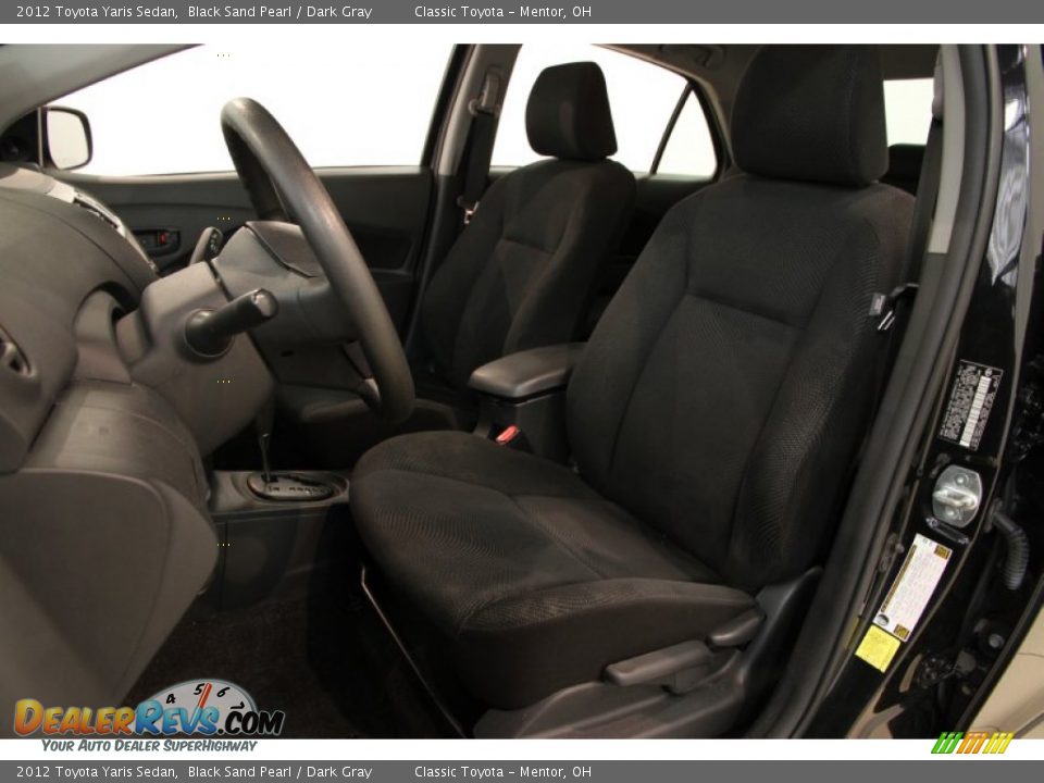 2012 Toyota Yaris Sedan Black Sand Pearl / Dark Gray Photo #5
