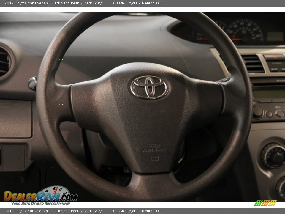 2012 Toyota Yaris Sedan Black Sand Pearl / Dark Gray Photo #6