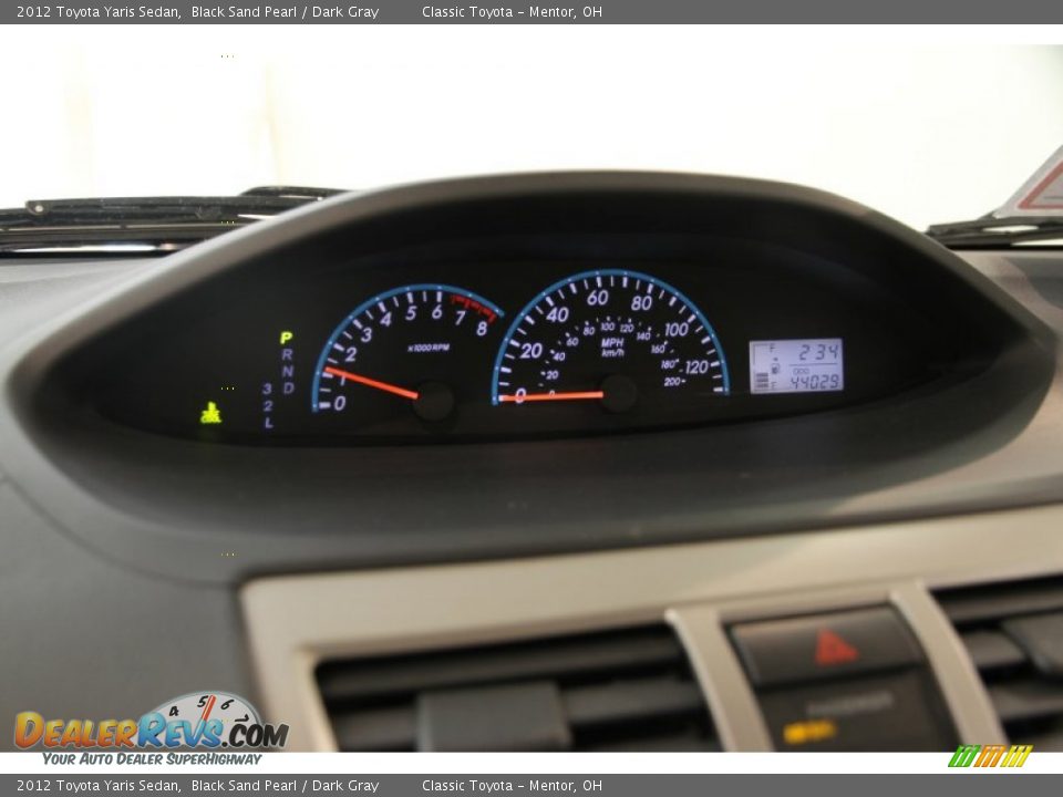 2012 Toyota Yaris Sedan Black Sand Pearl / Dark Gray Photo #7