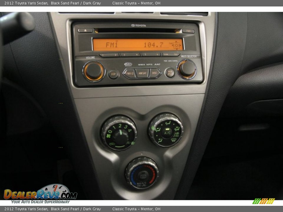 2012 Toyota Yaris Sedan Black Sand Pearl / Dark Gray Photo #8