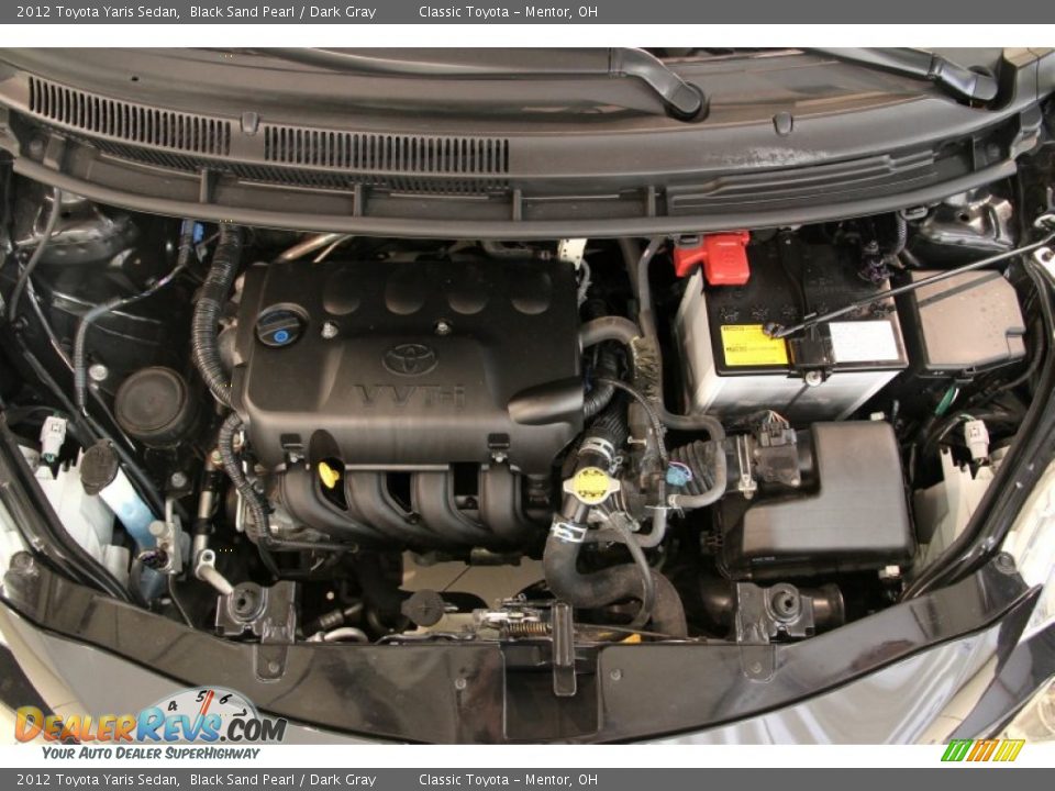 2012 Toyota Yaris Sedan Black Sand Pearl / Dark Gray Photo #14