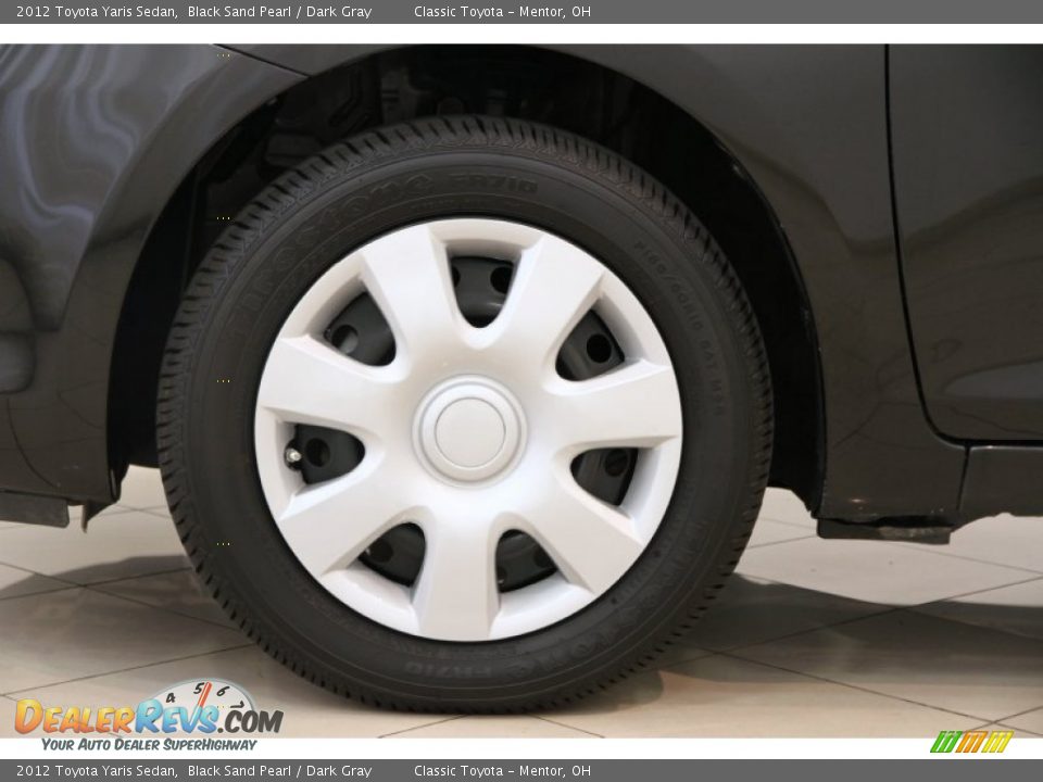 2012 Toyota Yaris Sedan Black Sand Pearl / Dark Gray Photo #15