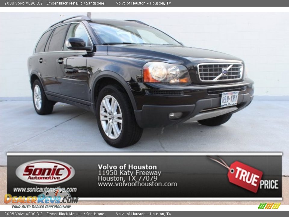 2008 Volvo XC90 3.2 Ember Black Metallic / Sandstone Photo #1