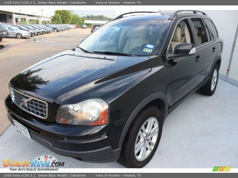 2008 Volvo XC90 3.2 Ember Black Metallic / Sandstone Photo #3