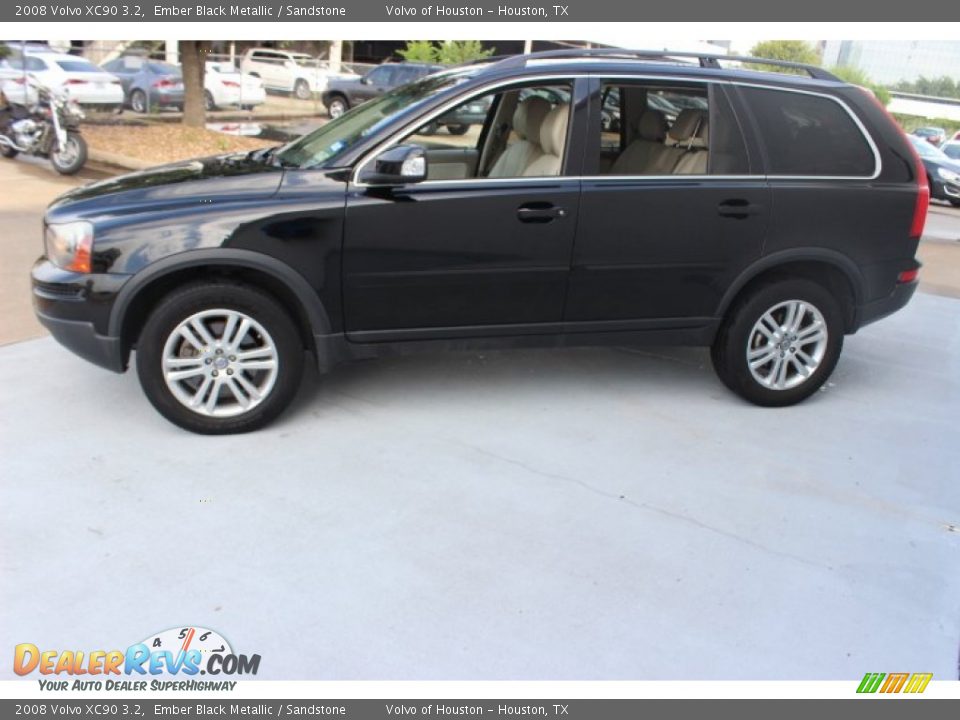 2008 Volvo XC90 3.2 Ember Black Metallic / Sandstone Photo #4