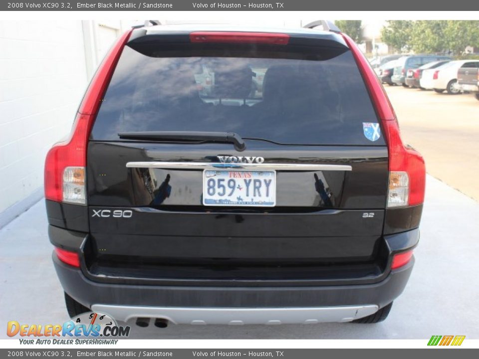 2008 Volvo XC90 3.2 Ember Black Metallic / Sandstone Photo #6
