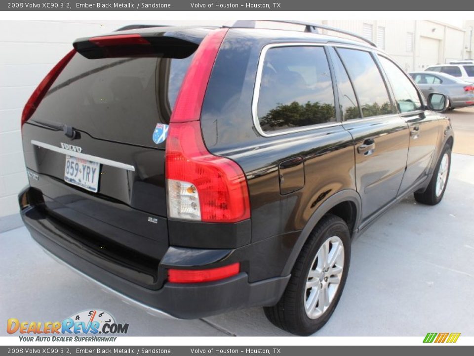 2008 Volvo XC90 3.2 Ember Black Metallic / Sandstone Photo #7