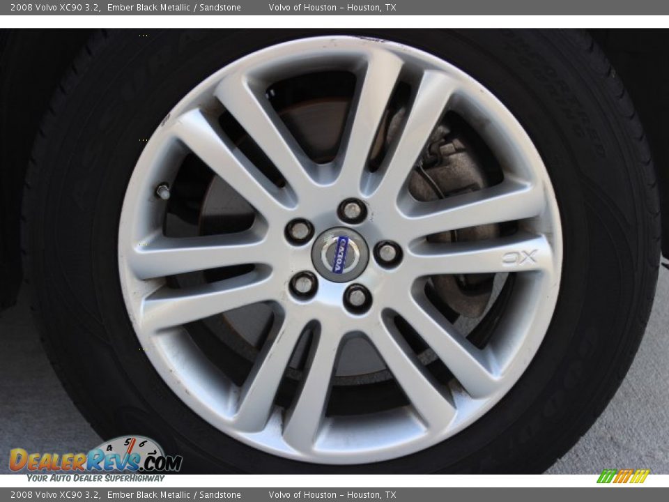 2008 Volvo XC90 3.2 Ember Black Metallic / Sandstone Photo #9