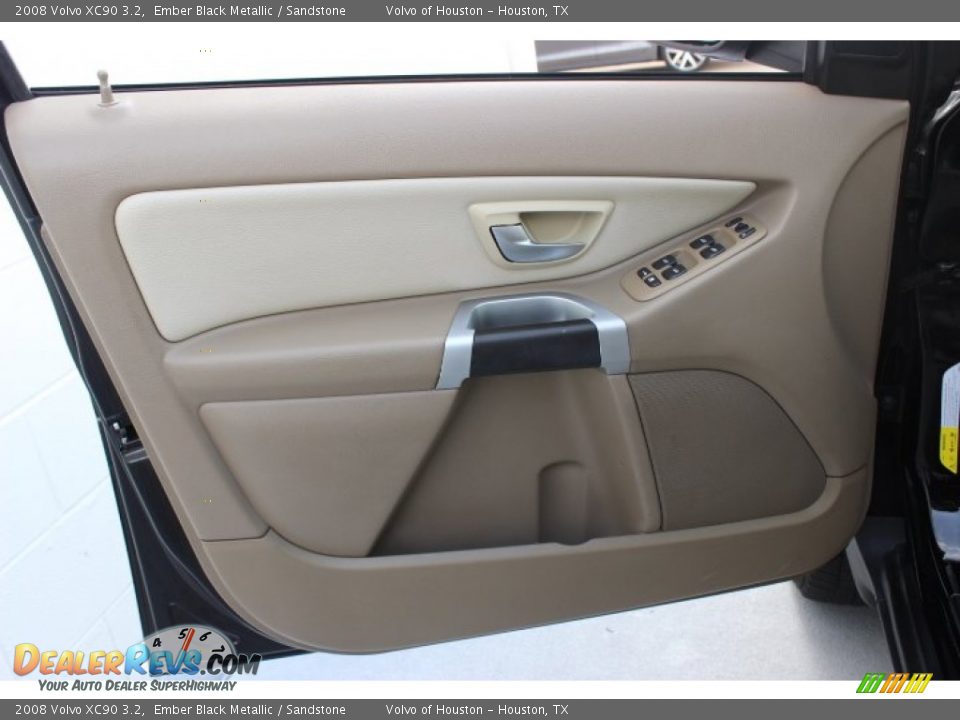 2008 Volvo XC90 3.2 Ember Black Metallic / Sandstone Photo #10