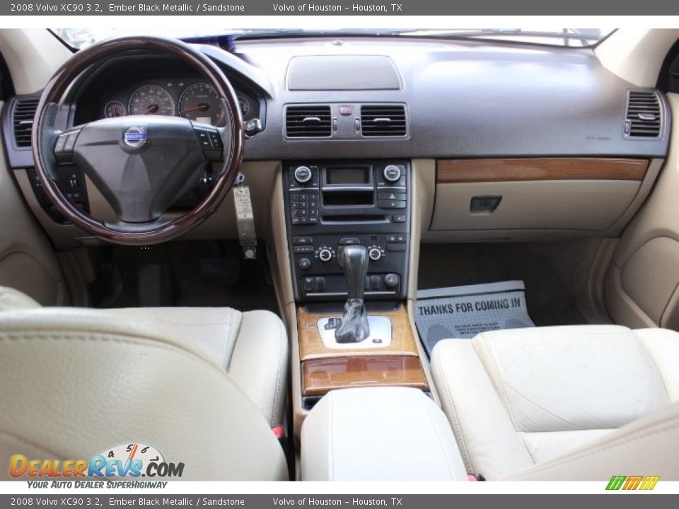 2008 Volvo XC90 3.2 Ember Black Metallic / Sandstone Photo #30