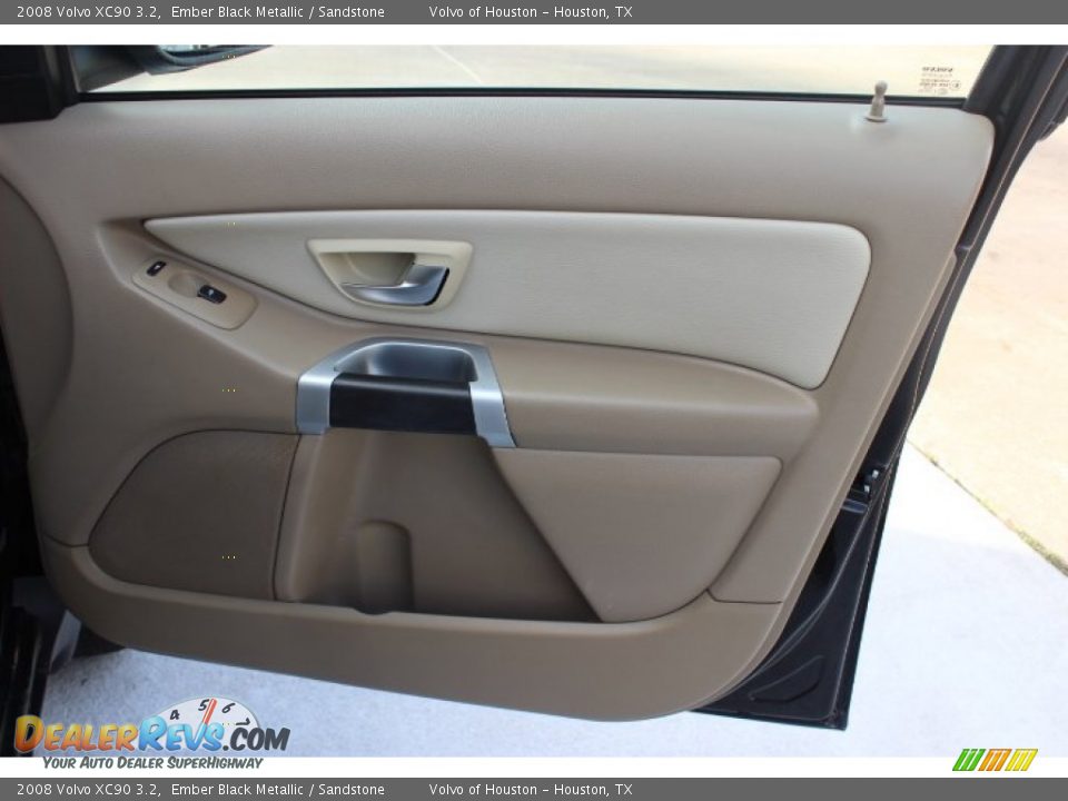 2008 Volvo XC90 3.2 Ember Black Metallic / Sandstone Photo #33