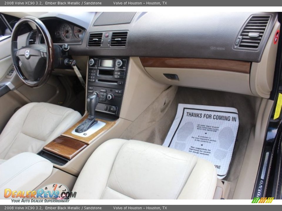 2008 Volvo XC90 3.2 Ember Black Metallic / Sandstone Photo #34