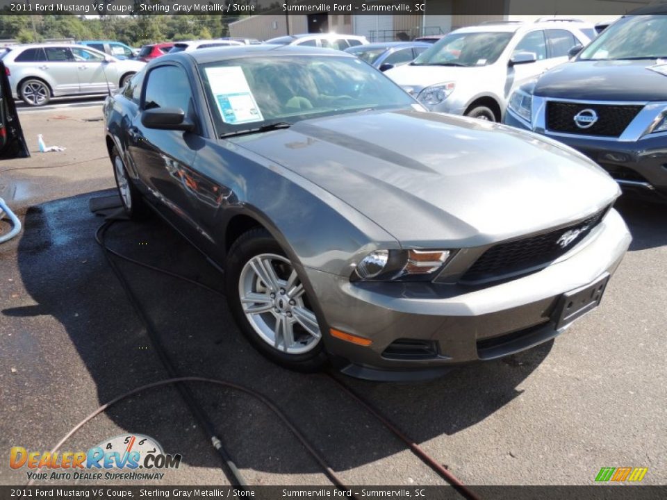 2011 Ford Mustang V6 Coupe Sterling Gray Metallic / Stone Photo #1