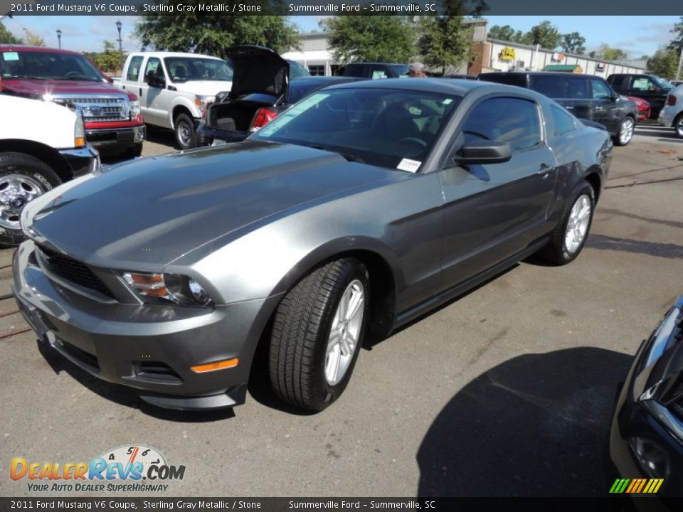2011 Ford Mustang V6 Coupe Sterling Gray Metallic / Stone Photo #2