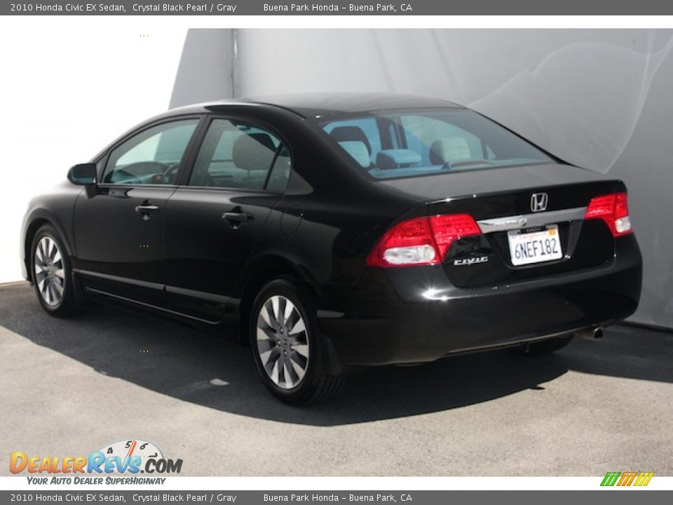 2010 Honda Civic EX Sedan Crystal Black Pearl / Gray Photo #2