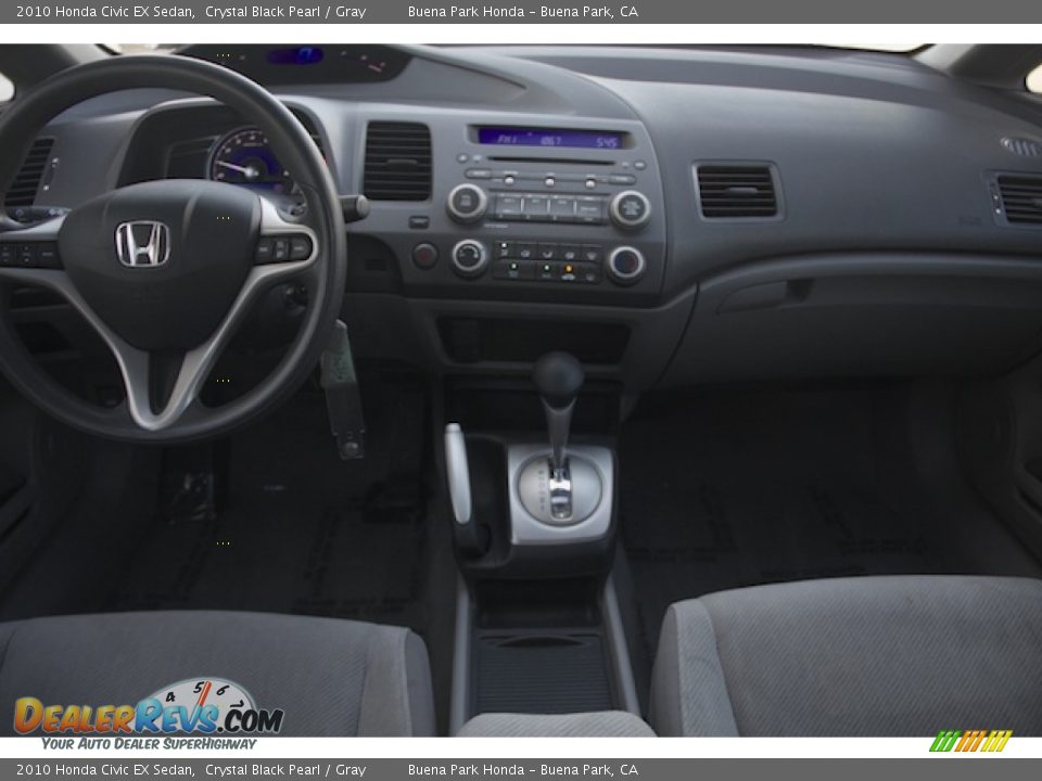 2010 Honda Civic EX Sedan Crystal Black Pearl / Gray Photo #5