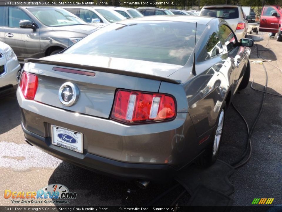 2011 Ford Mustang V6 Coupe Sterling Gray Metallic / Stone Photo #10