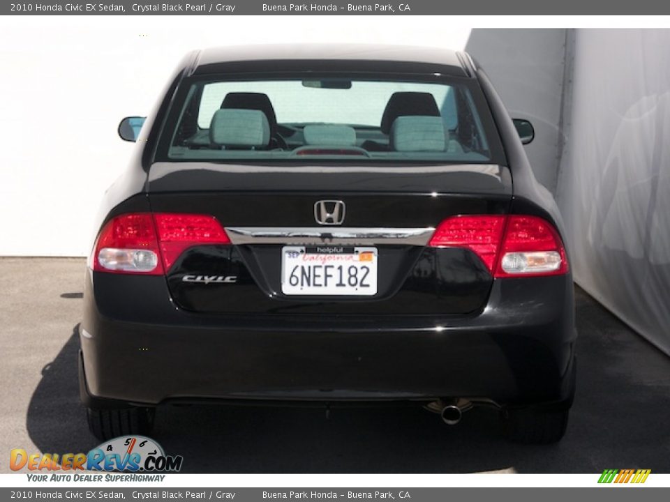 2010 Honda Civic EX Sedan Crystal Black Pearl / Gray Photo #10