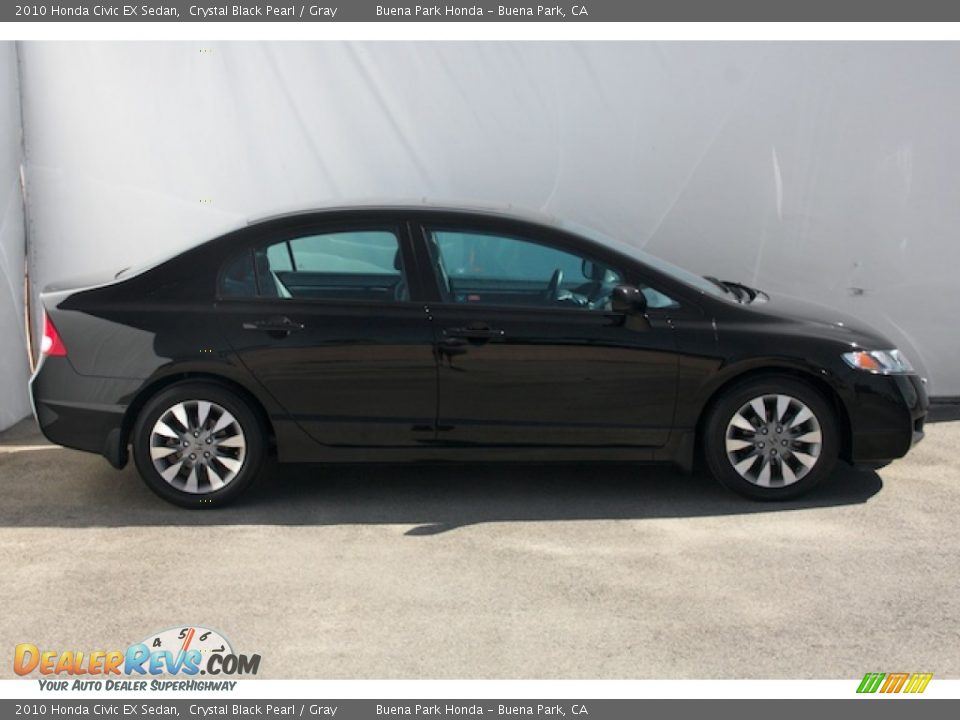 2010 Honda Civic EX Sedan Crystal Black Pearl / Gray Photo #11