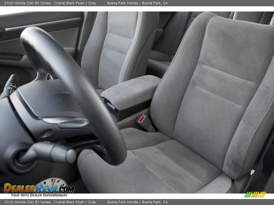 2010 Honda Civic EX Sedan Crystal Black Pearl / Gray Photo #13