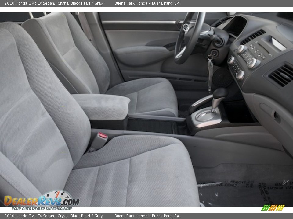 2010 Honda Civic EX Sedan Crystal Black Pearl / Gray Photo #20