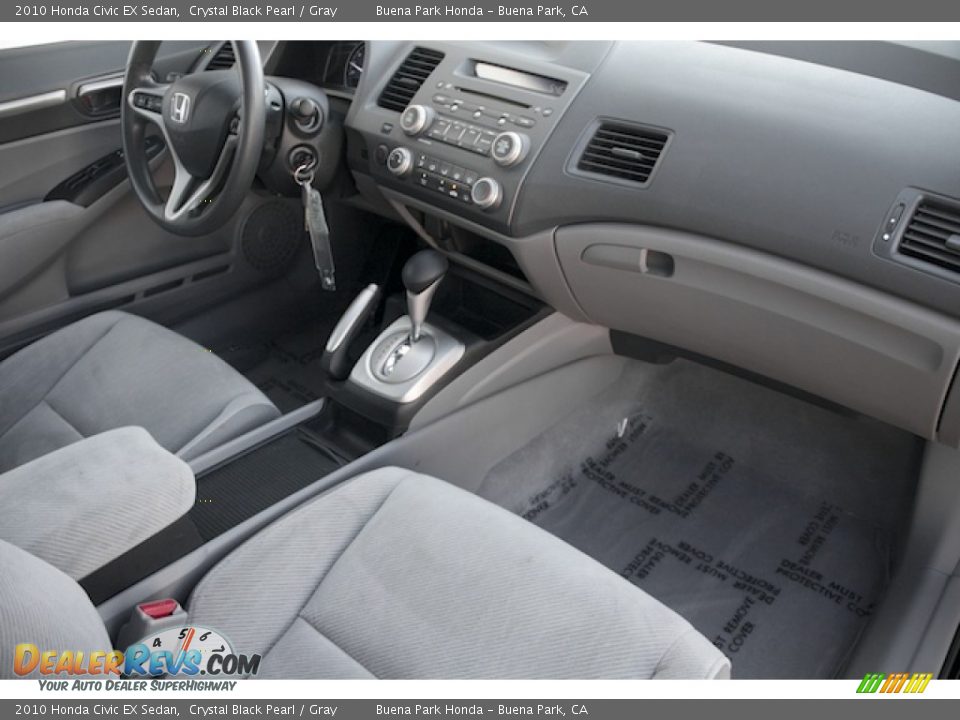 2010 Honda Civic EX Sedan Crystal Black Pearl / Gray Photo #21
