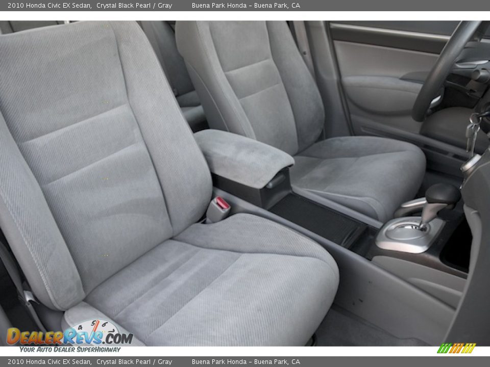 2010 Honda Civic EX Sedan Crystal Black Pearl / Gray Photo #22
