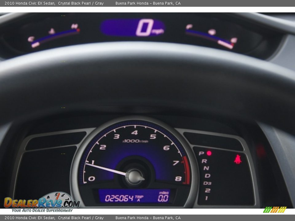 2010 Honda Civic EX Sedan Crystal Black Pearl / Gray Photo #23
