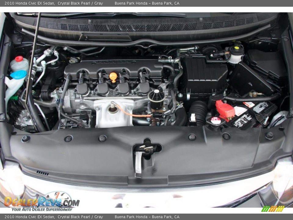 2010 Honda Civic EX Sedan Crystal Black Pearl / Gray Photo #28