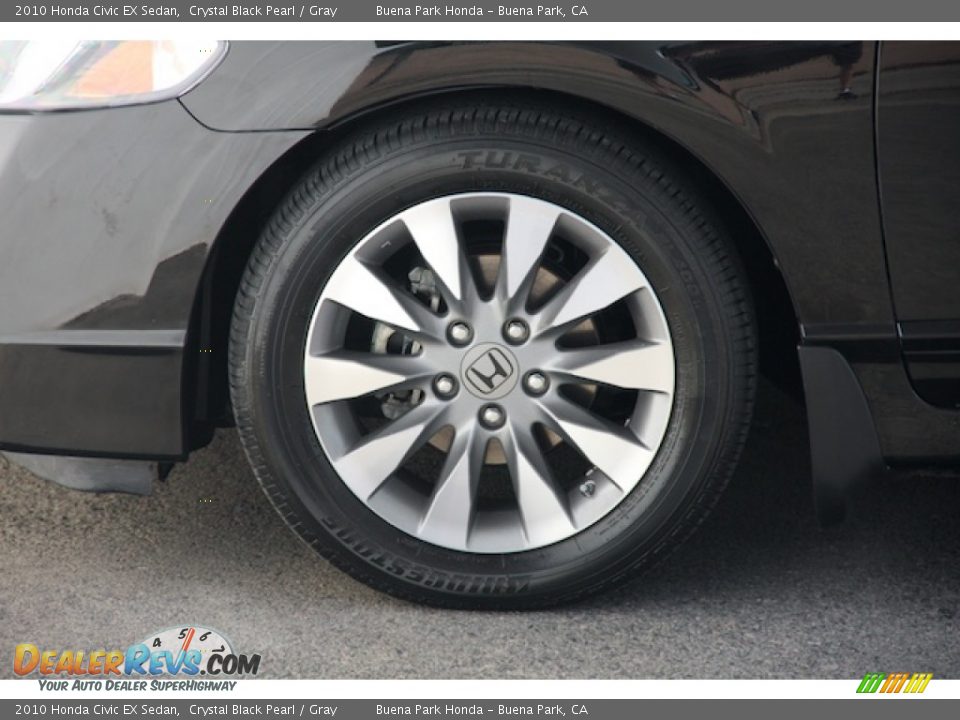 2010 Honda Civic EX Sedan Crystal Black Pearl / Gray Photo #30