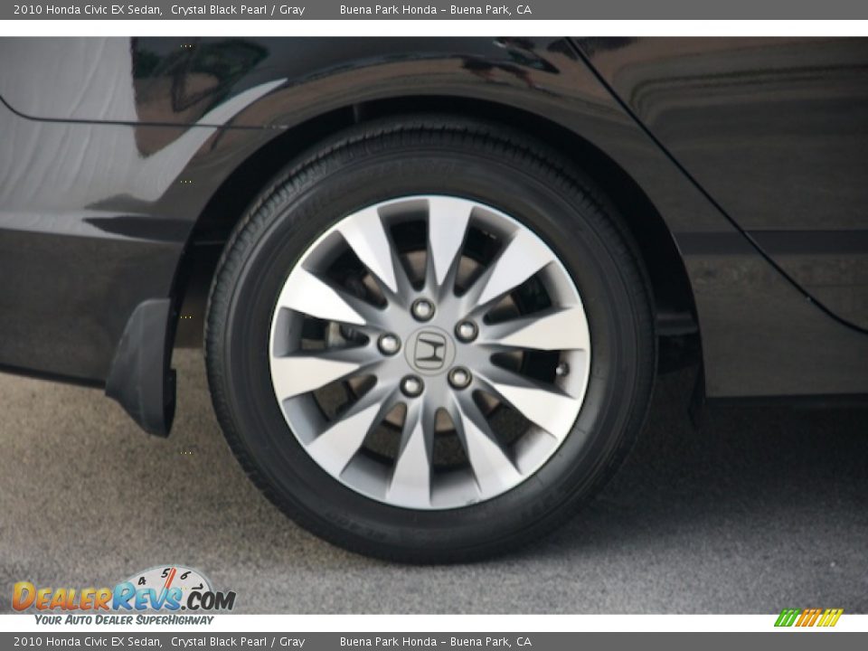 2010 Honda Civic EX Sedan Crystal Black Pearl / Gray Photo #31