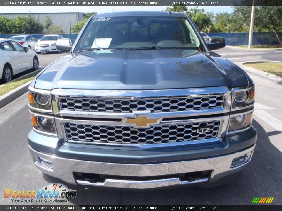 2014 Chevrolet Silverado 1500 LTZ Double Cab 4x4 Blue Granite Metallic / Cocoa/Dune Photo #2