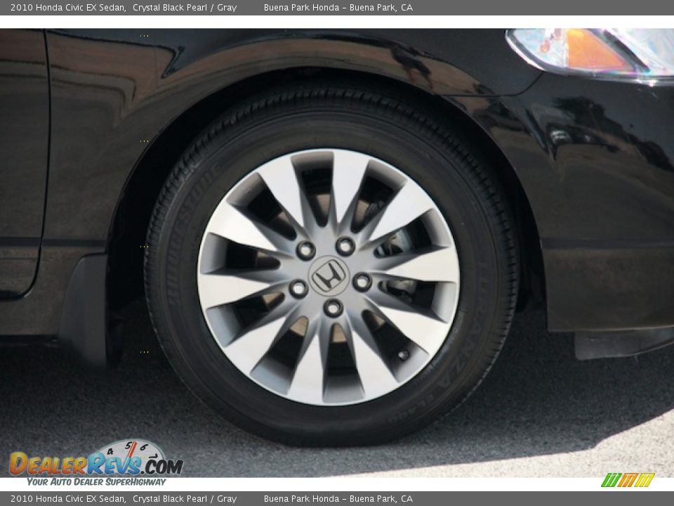 2010 Honda Civic EX Sedan Crystal Black Pearl / Gray Photo #32