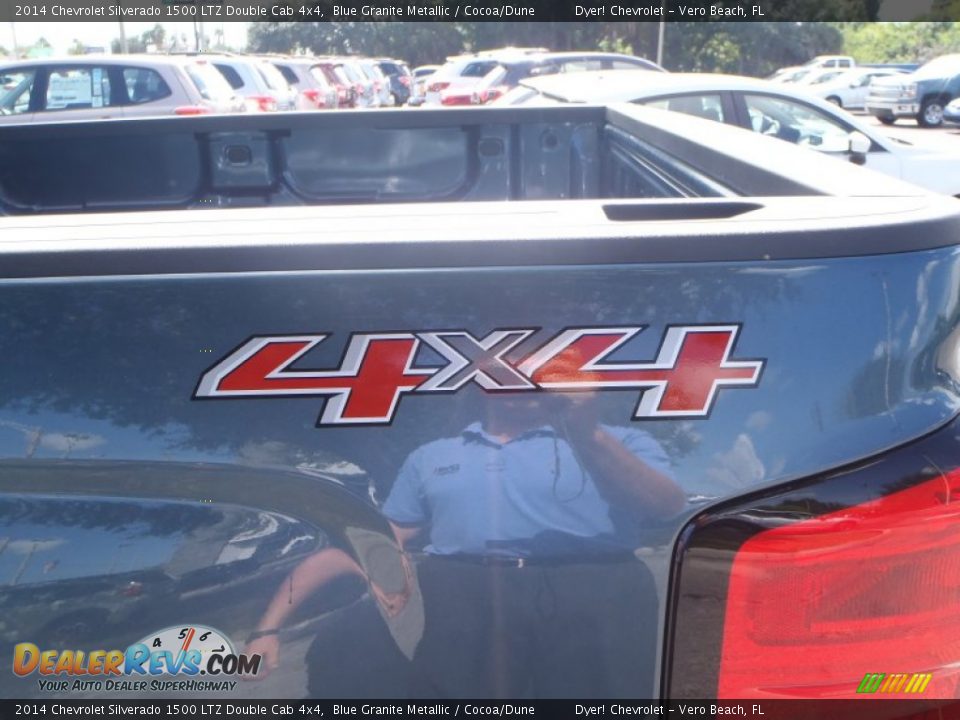 2014 Chevrolet Silverado 1500 LTZ Double Cab 4x4 Blue Granite Metallic / Cocoa/Dune Photo #4