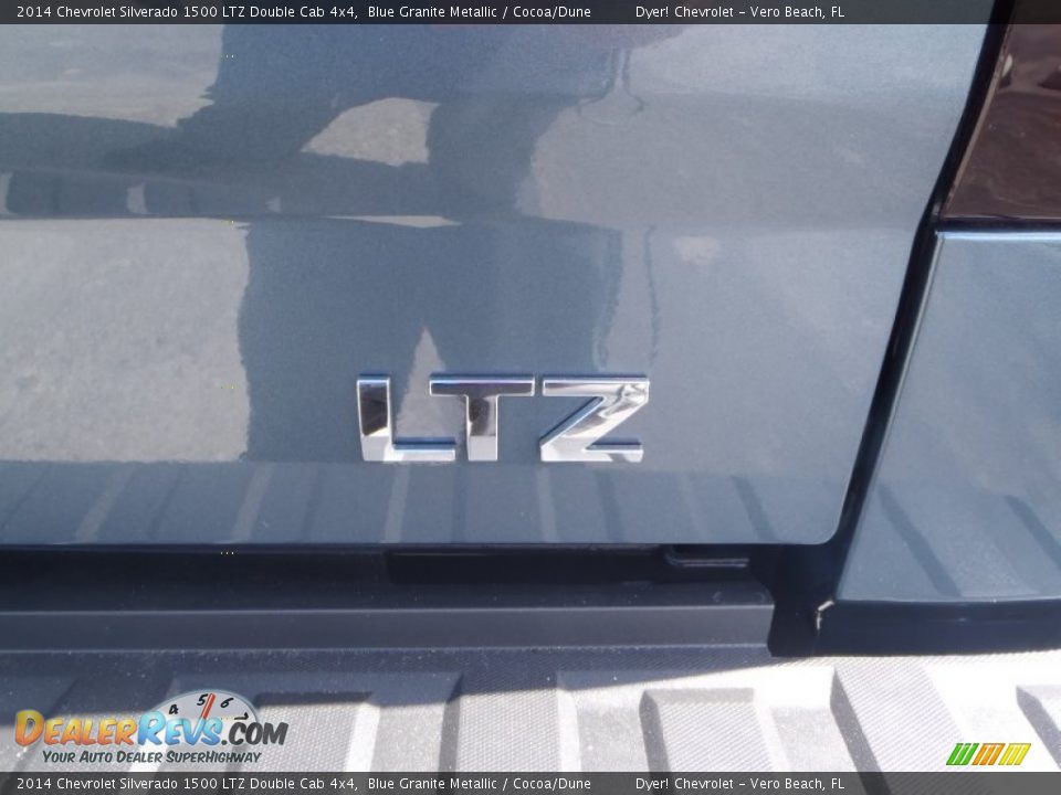 2014 Chevrolet Silverado 1500 LTZ Double Cab 4x4 Blue Granite Metallic / Cocoa/Dune Photo #7