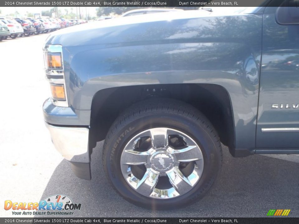 2014 Chevrolet Silverado 1500 LTZ Double Cab 4x4 Blue Granite Metallic / Cocoa/Dune Photo #11