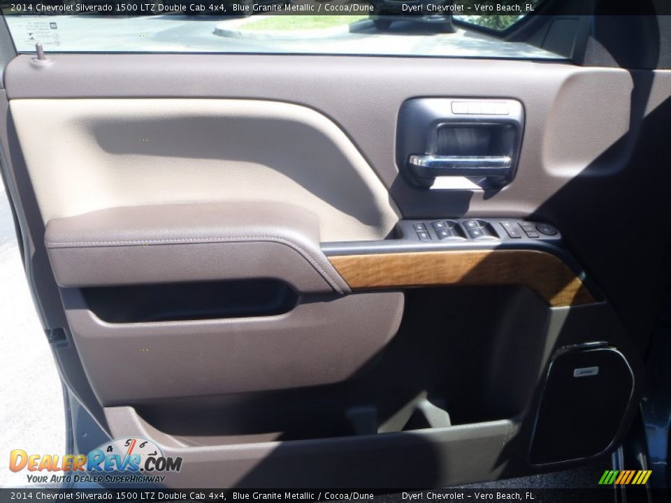 2014 Chevrolet Silverado 1500 LTZ Double Cab 4x4 Blue Granite Metallic / Cocoa/Dune Photo #12