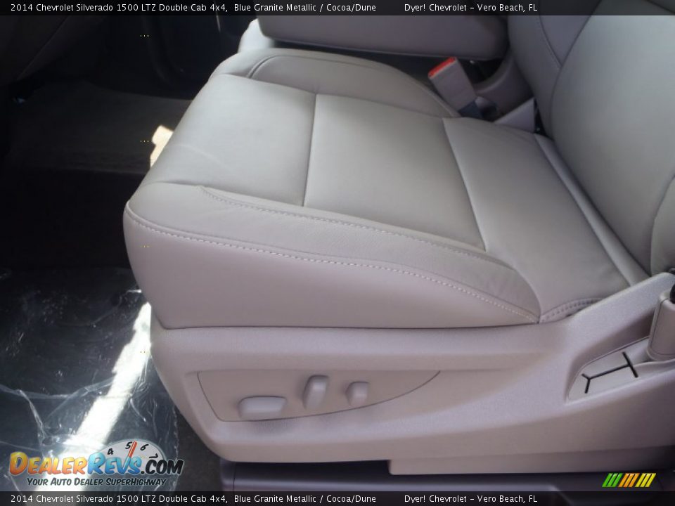2014 Chevrolet Silverado 1500 LTZ Double Cab 4x4 Blue Granite Metallic / Cocoa/Dune Photo #15