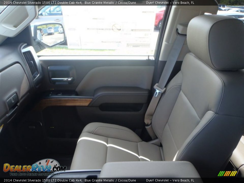 2014 Chevrolet Silverado 1500 LTZ Double Cab 4x4 Blue Granite Metallic / Cocoa/Dune Photo #20