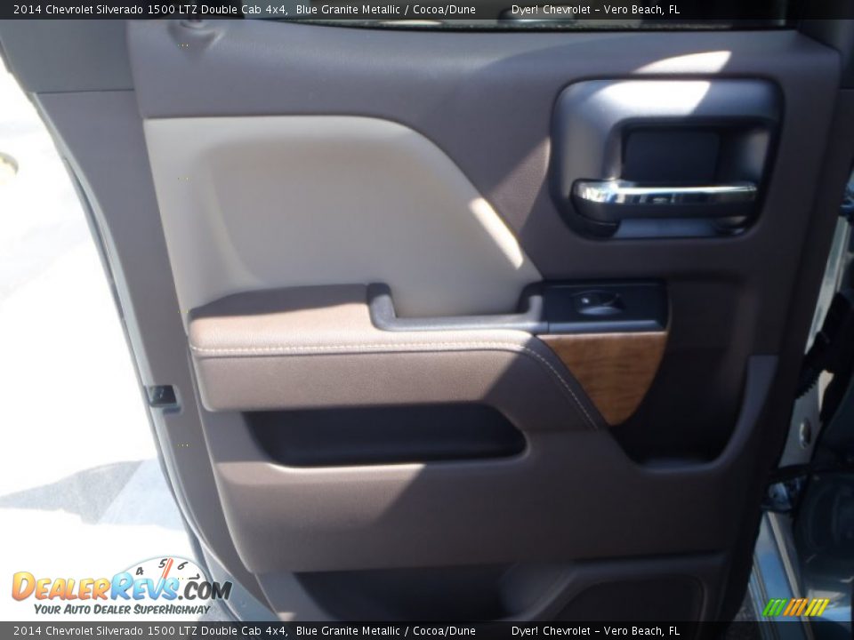 2014 Chevrolet Silverado 1500 LTZ Double Cab 4x4 Blue Granite Metallic / Cocoa/Dune Photo #21