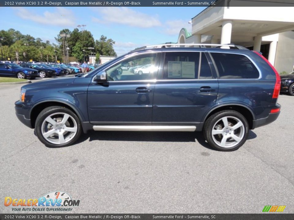2012 Volvo XC90 3.2 R-Design Caspian Blue Metallic / R-Design Off-Black Photo #2