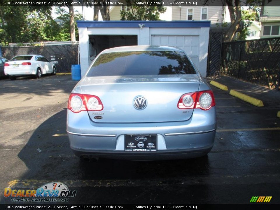 2006 Volkswagen Passat 2.0T Sedan Arctic Blue Silver / Classic Grey Photo #6