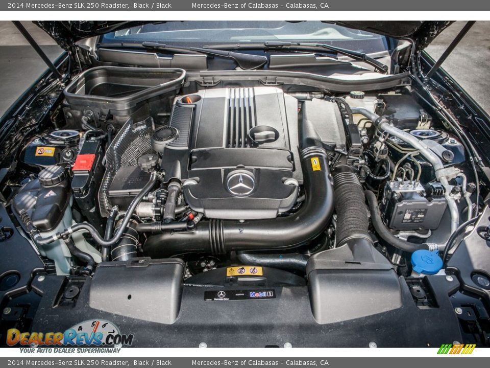 2014 Mercedes-Benz SLK 250 Roadster Black / Black Photo #9