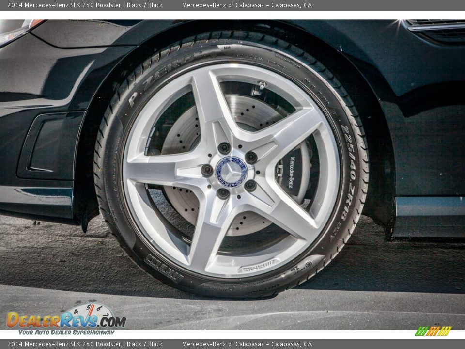 2014 Mercedes-Benz SLK 250 Roadster Black / Black Photo #10