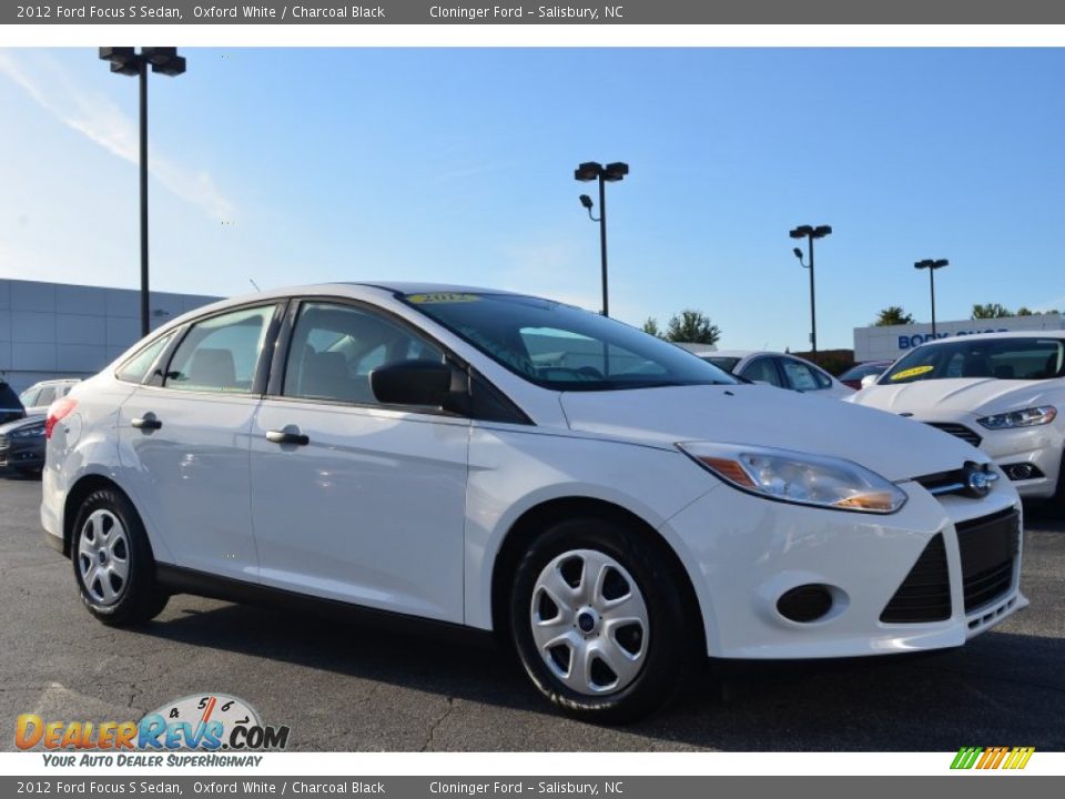 2012 Ford Focus S Sedan Oxford White / Charcoal Black Photo #1