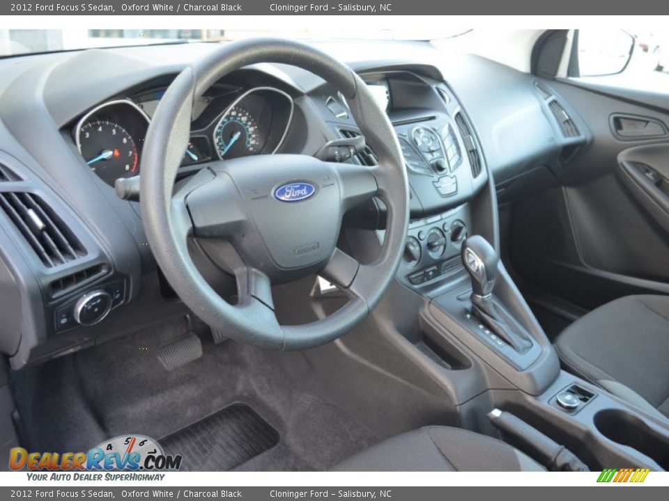 2012 Ford Focus S Sedan Oxford White / Charcoal Black Photo #10
