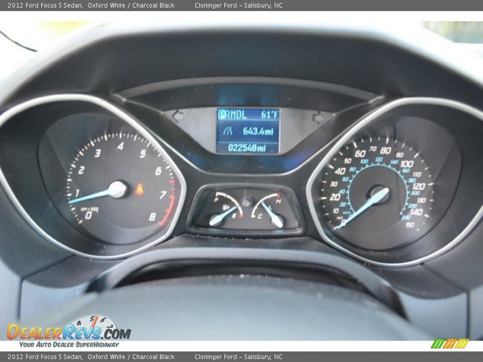 2012 Ford Focus S Sedan Oxford White / Charcoal Black Photo #19