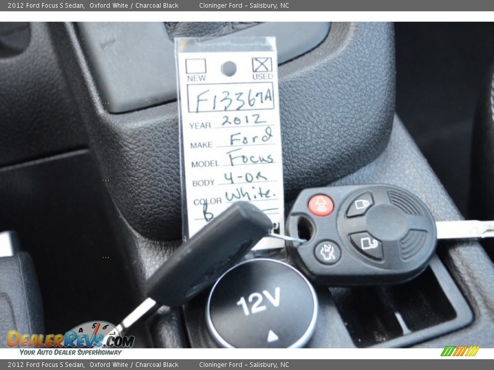 2012 Ford Focus S Sedan Oxford White / Charcoal Black Photo #21