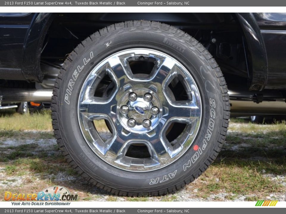 2013 Ford F150 Lariat SuperCrew 4x4 Tuxedo Black Metallic / Black Photo #10